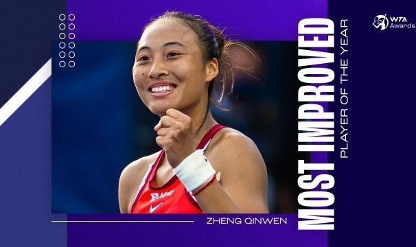 kaiyun-从“最佳新人”到“最快进步” 2024郑钦文更值得期待